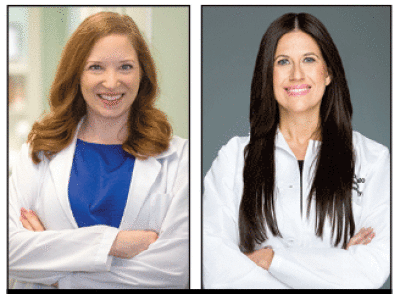  LEFT: Dr. Tiffany Inman opened the doors of Inman Audiology in September 2020. Photo provided by Dr. Tiffany Inman  RIGHT: Dr. Elizabeth Pensler’s private practice is Pensler Vein and Vascular Surgical Institute.  She also runs Elizabeth Face and Body Med Spa. Photo provided by Dr. Elizabeth Pensler 