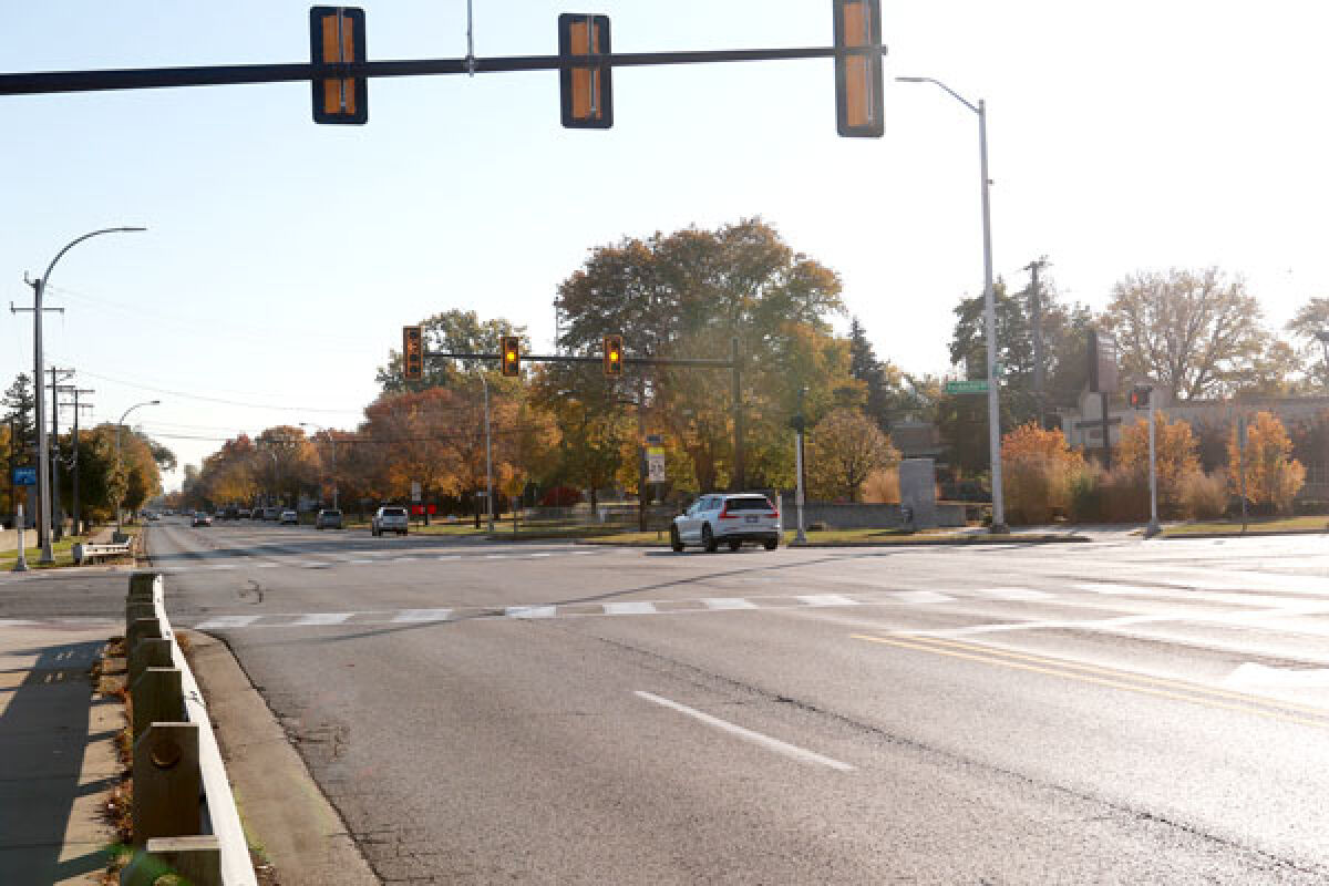  Rochester Road will undergo a road diet in 2023 between North Main Street and 13 Mile Road. The change will see the conversion of two travel lanes each for northbound and southbound traffic to one travel lane each and a dedicated center left-turn lane. 