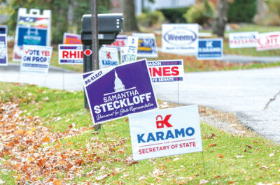  Local candidates attempted to appeal to voters via signs placed outside of Kenbrook Elementary School in Farmington Hills Nov. 8. 