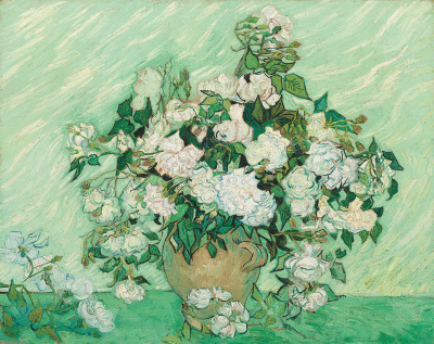  The 1890 Vincent van Gogh painting, “Still Life: Vase with Pink Roses,” is normally  at the National Gallery of Art in Washington, D.C., but until Jan. 22, local  residents can see it in person at the Detroit Institute of Arts.  