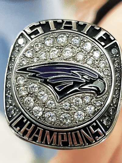  Bloomfield Hills’ championship ring was designed by none other than the “Fab-Five” seniors, which included Ava Badallo, Drew Martin, Alice Spiegel, Esther Rosett and Emma Merchant. 