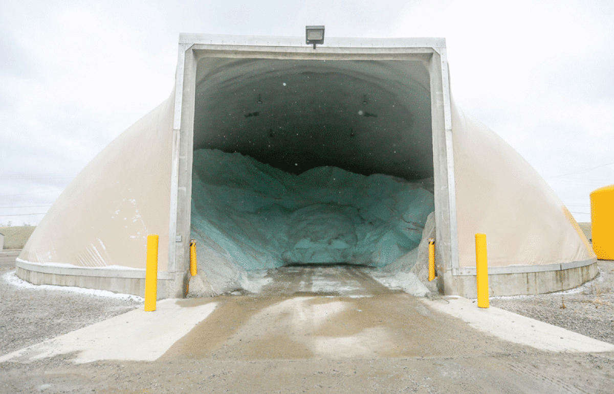   The salt dome at the Madison Heights Department of Public Services is well-stocked for whatever weather the season may have in store. 