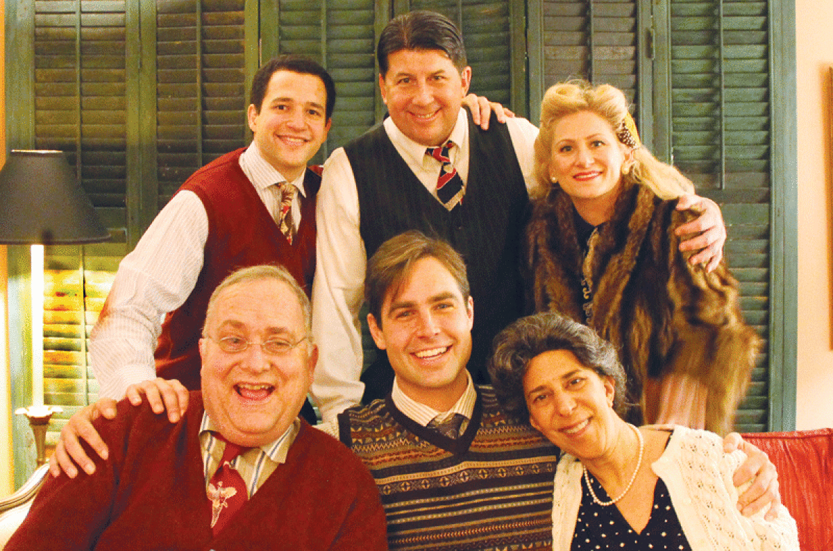  The cast of Grosse Pointe Theatre’s production of “Broadway Bound” includes, top row, from left, Carl Ghafari, Jerry Nehr and Rebekah Seller, and bottom row, from left, Phillip Potter, Robbie Mullinger and Amy Choudhury Martin. 