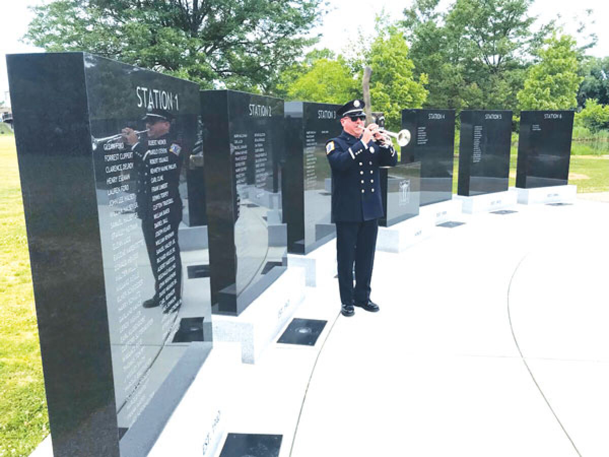  Work on a new memorial to fallen Fire Department members at Firefighters Park began in 2018 and was officially dedicated June 26. The new memorial was built to honor those who have died after serving in the department for 10 years or more. 