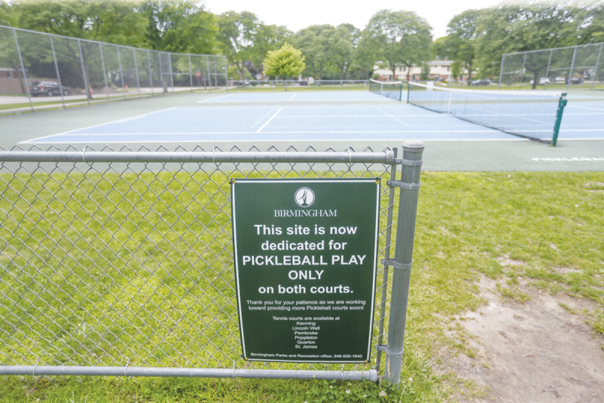  Birmingham has provided a place for the pickleball community to play by painting lines on the Crestview Park tennis courts.  