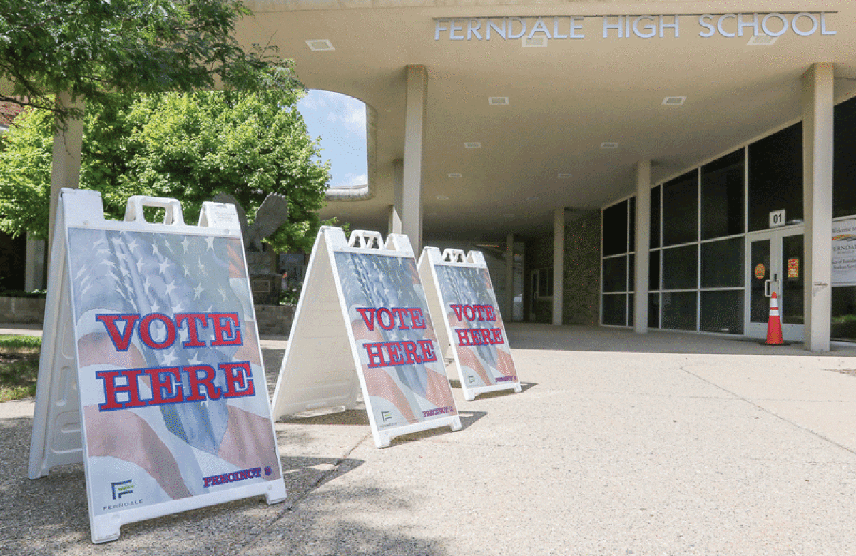 The state of Michigan’s August primary election was held on Tuesday, Aug. 2. Thousands hit the polls at their local precincts, such as the three that are located at Ferndale High School. 