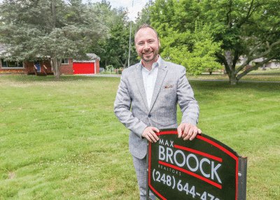  Justin Bercheny, of Max Broock Realtors in Royal Oak, recently helped Morris and Miletic during their search to purchase their first home, pictured. Bercheny had previously assisted the couple when they were looking to rent a property. 
