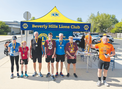  Some of the winners at last year’s Fun Run, held by the Beverly Hills Lions Club.  
