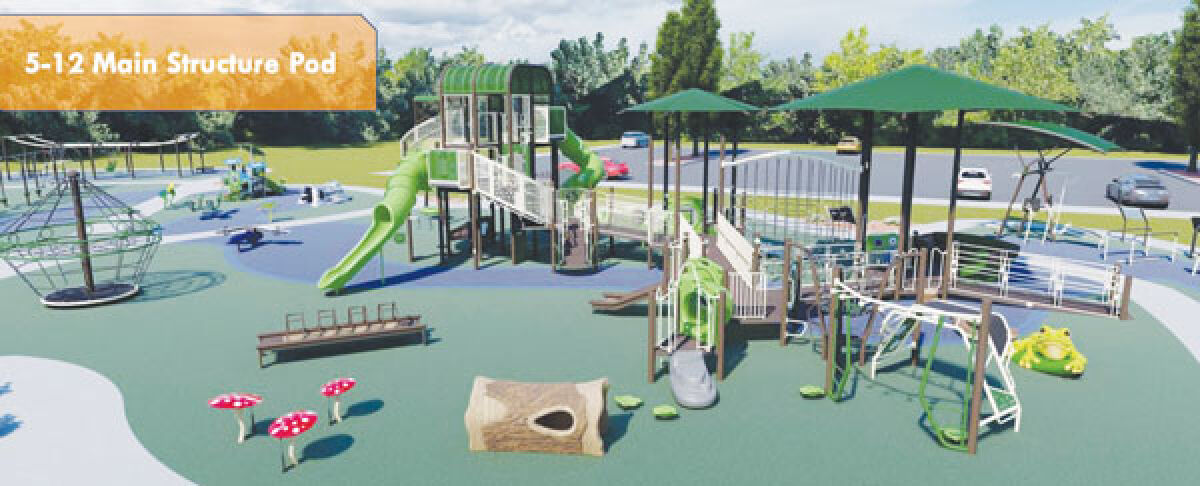  Clinton Township is set to get an inclusive playground this fall. This rendering shows a playscape for children 5-12 years old. 