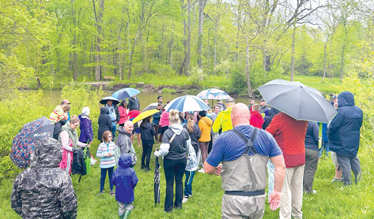 Representatives from the Michigan Department of Natural Resources, the Great Lakes Fishery Commission, and Shadbush-Burgess Nature Center helped the students. 