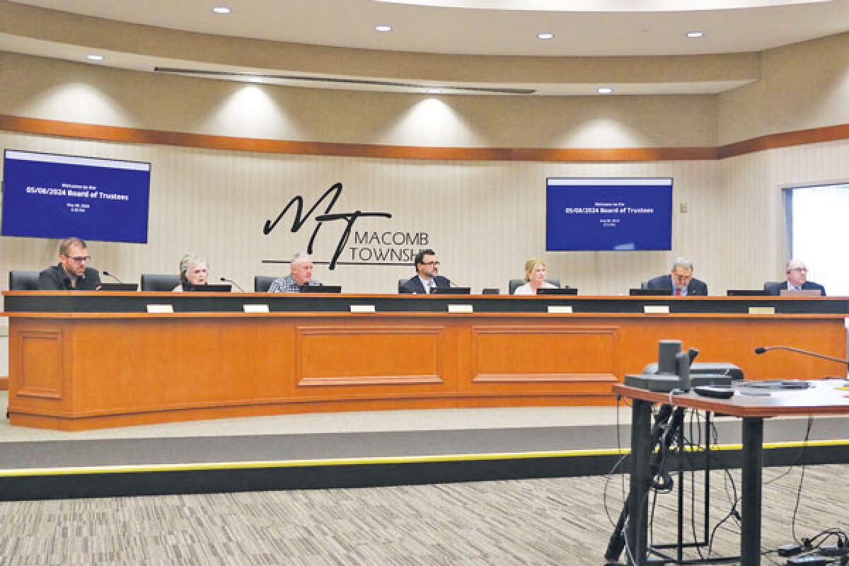  The Macomb Township Board of Trustees meets on May 8.  