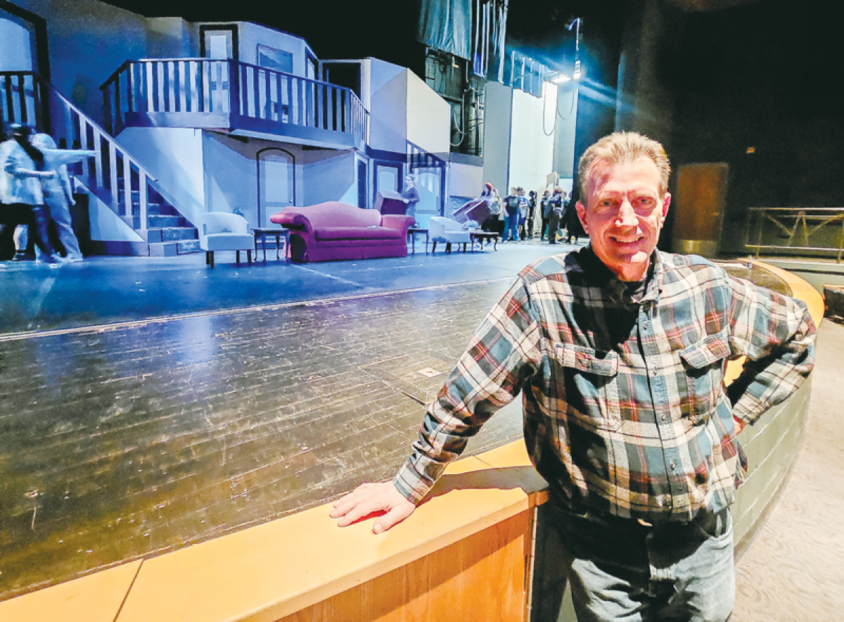  Rochester Theater Director Frank Gollon oversees the production of “Noises Off,” one of his favorite plays and his last before retiring.  