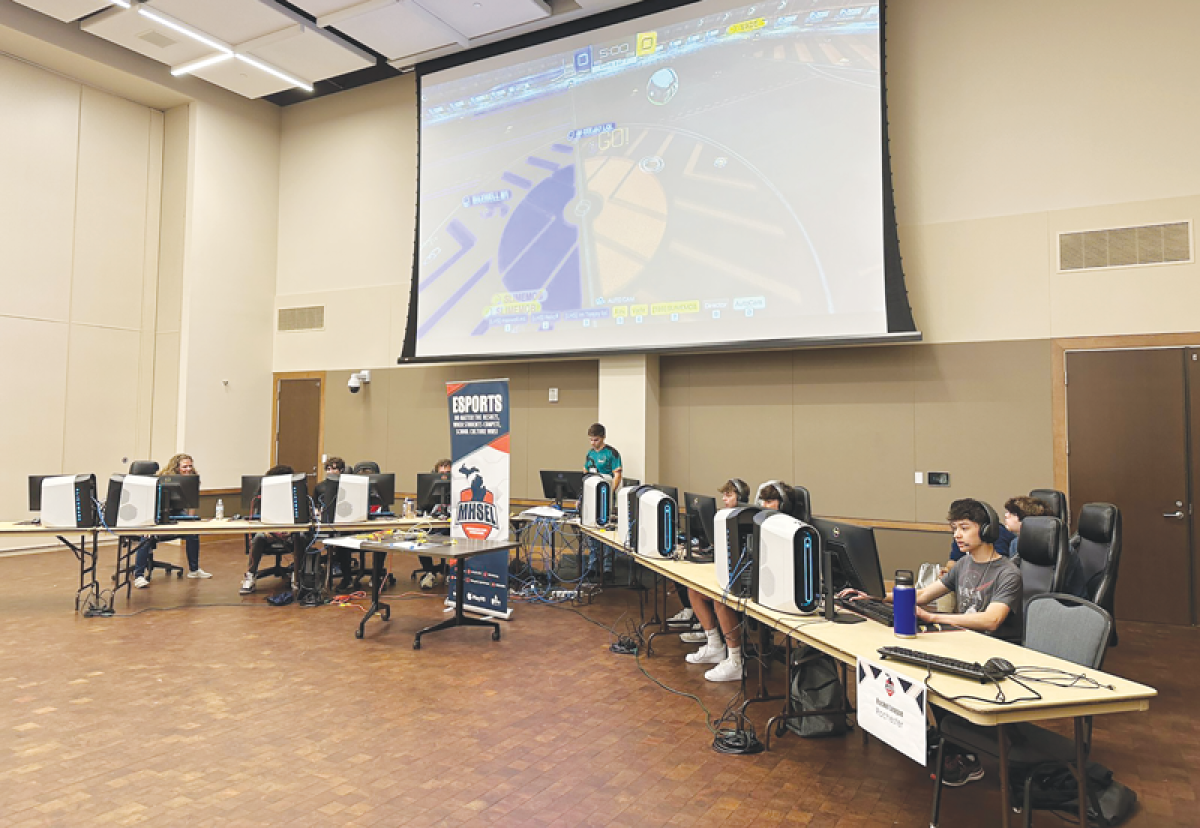  In its first official year as a program, Rochester High School, right, esports reached the state semifinals stage at the Michigan High School Esports League spring state finals April 27 at Oakland University. 