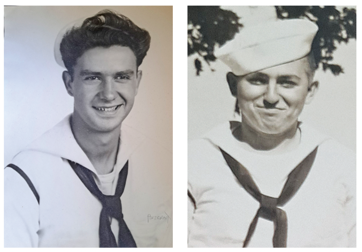  Don Wilson, left, and Ben Smith both served in the U.S. Navy During World War II. 