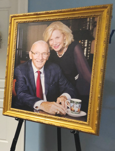  This portrait of local philanthropists John and Marlene Boll will be displayed at The Helm at the Boll Life Center, a senior center whose renovations were made possible by a substantial donation from the Bolls. 