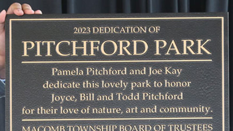 Macomb Township's Pitchford Park dedicated to family