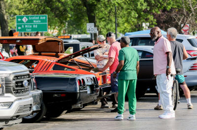  Car enthusiasts check out the car show June 15 in the parking lot of Eastpointe High School.  