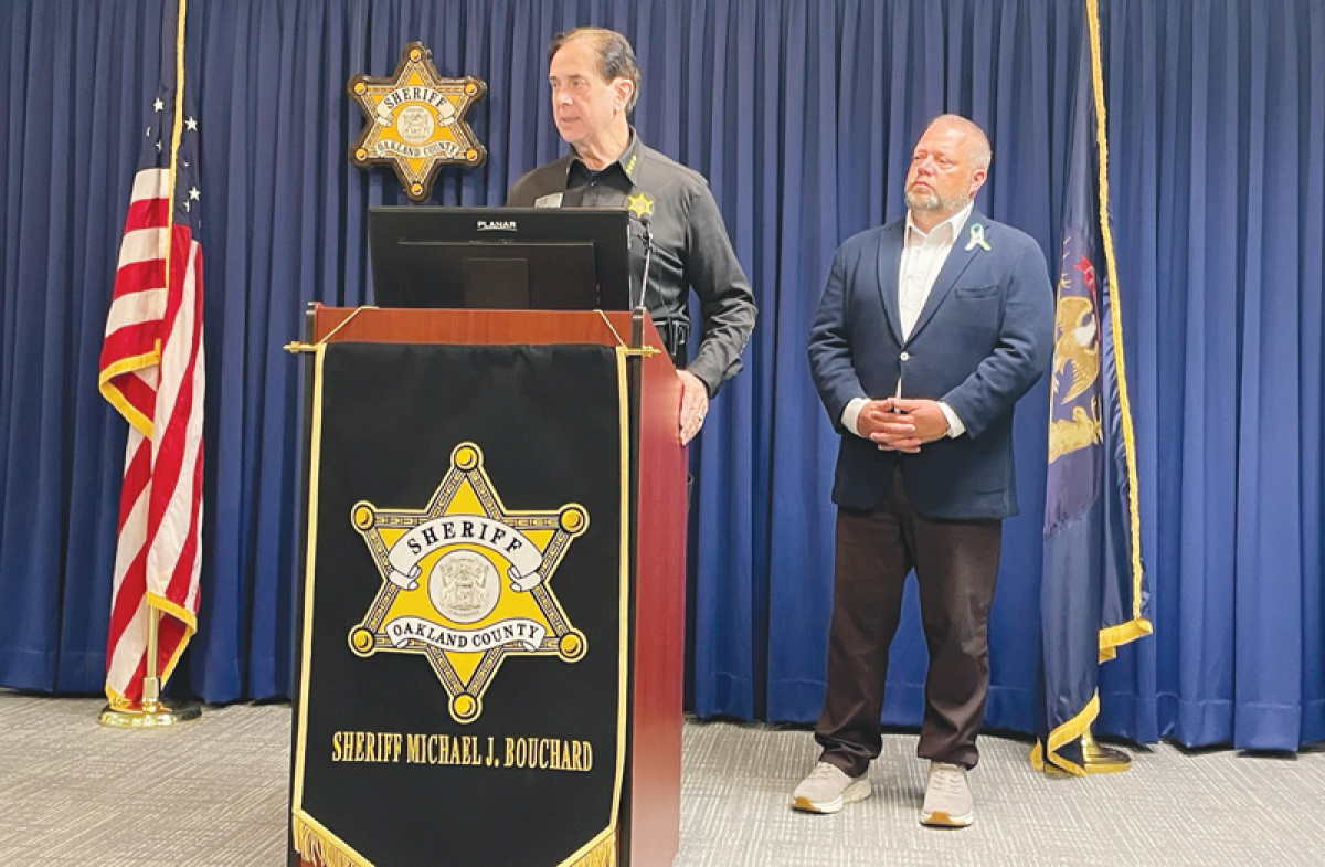  Oakland County Sheriff Mike Bouchard addressed the media during a press conference June 17. 