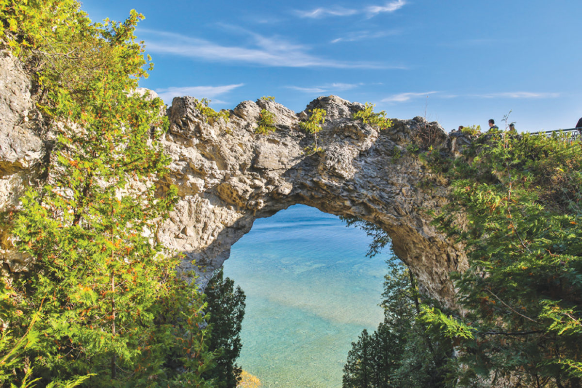   Arch Rock is often called the “Star Attraction of Mackinac Island State Park.” 