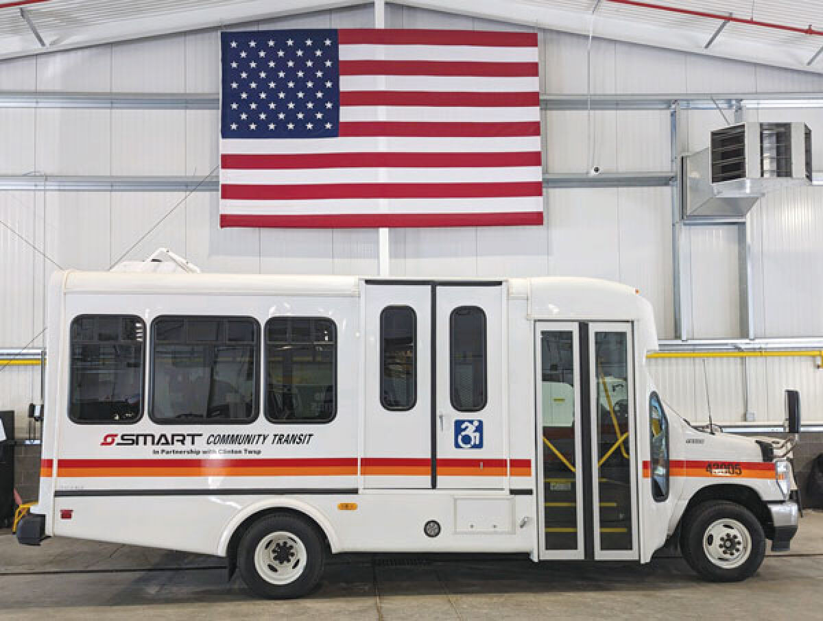  This photo shows one of the new buses the Richmond Lenox EMS Community Transit program will use in Clinton Township. The changeover in service for the township started July 1. 