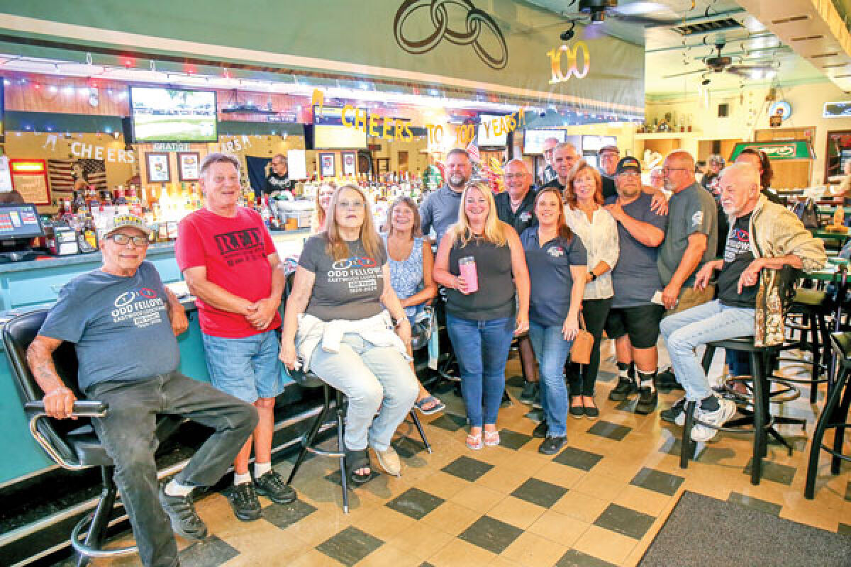  Members of the Odd Fellows No. 496 and Rebekahs No. 499 gathered June 28 to celebrate the Odd Fellows 100-year anniversary. 