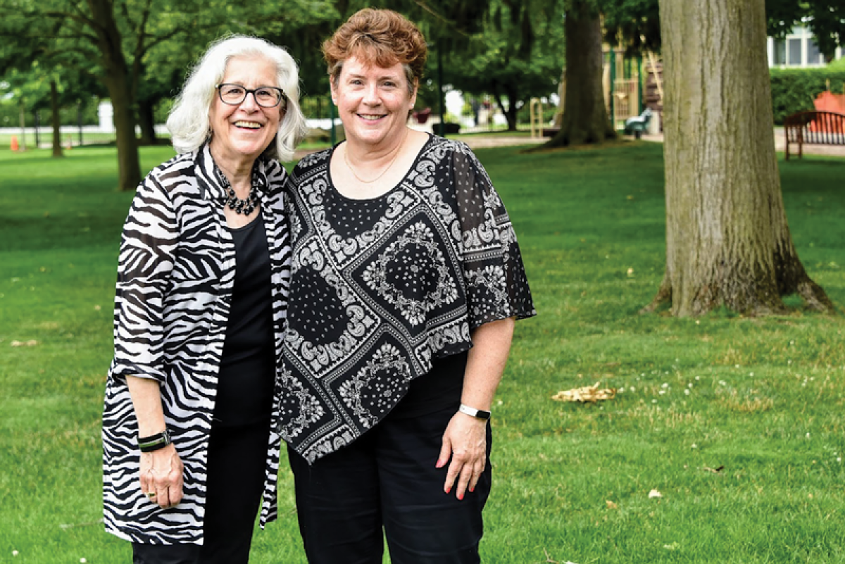  Grosse Pointe City Mayor Sheila Tomkowiak meets her Eaton Rapids counterpart, Mayor Pam Colestock, during a community exchange program. 