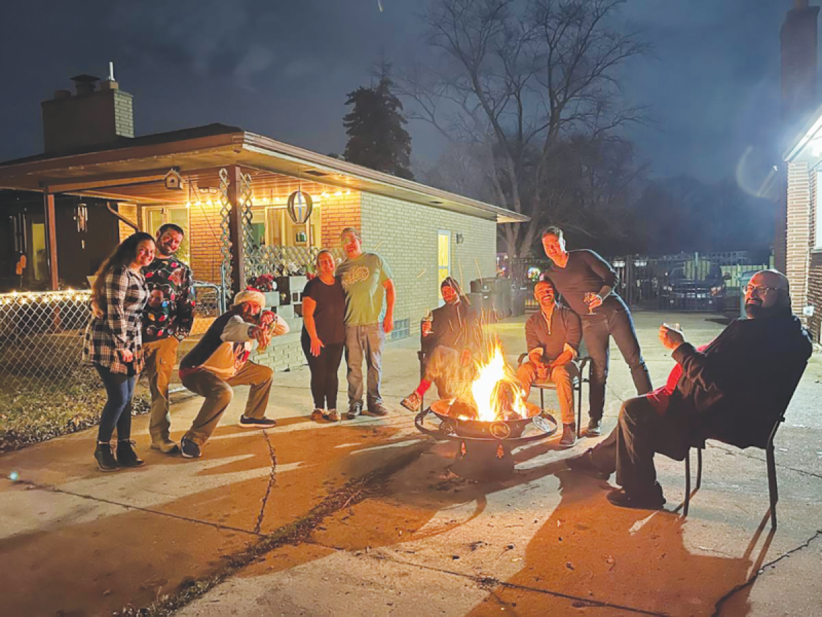  Kristen Doetzkies, of St. Clair Shores, always has a bonfire on Christmas Day with her family and friends.  