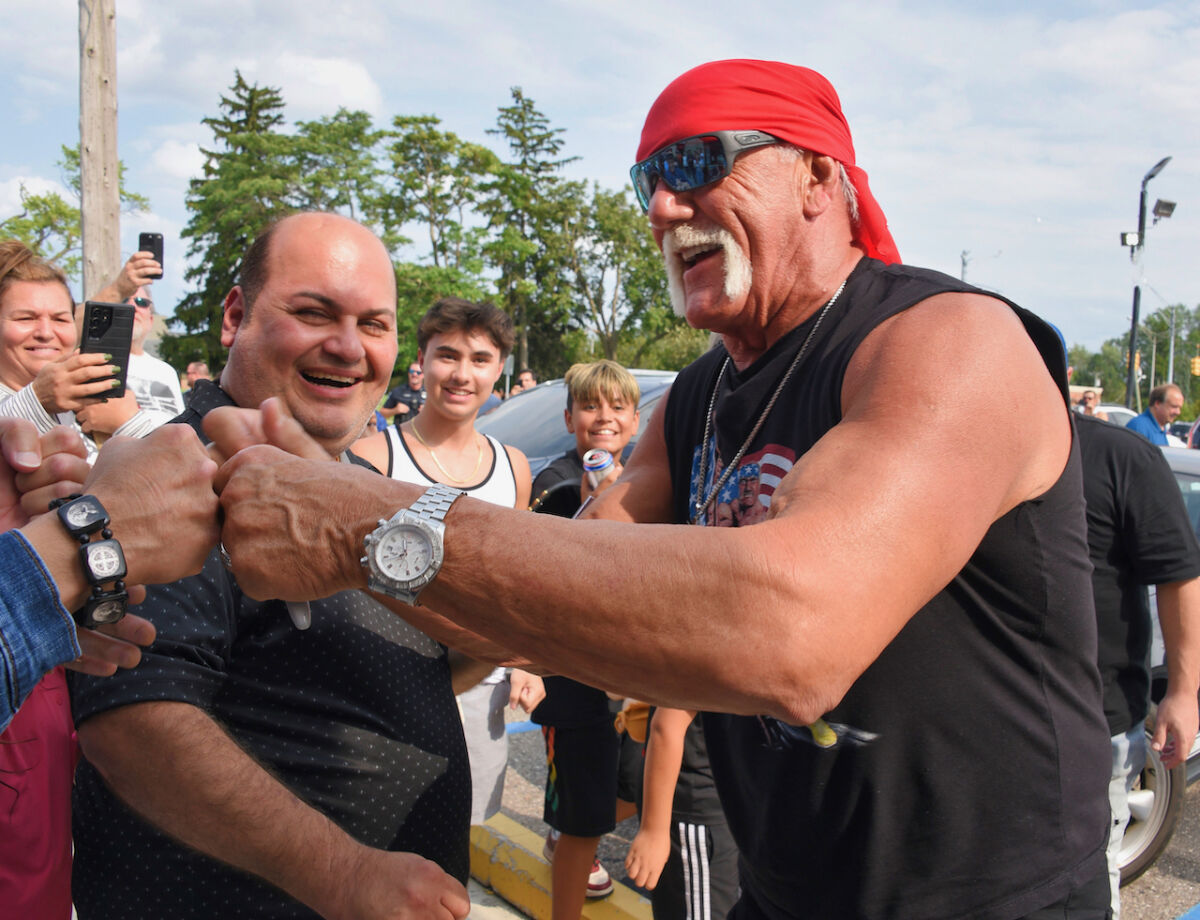  Famous wrestler Hulk Hogan greets fans at the Beverage Warehouse in Beverly Hills July 24.  