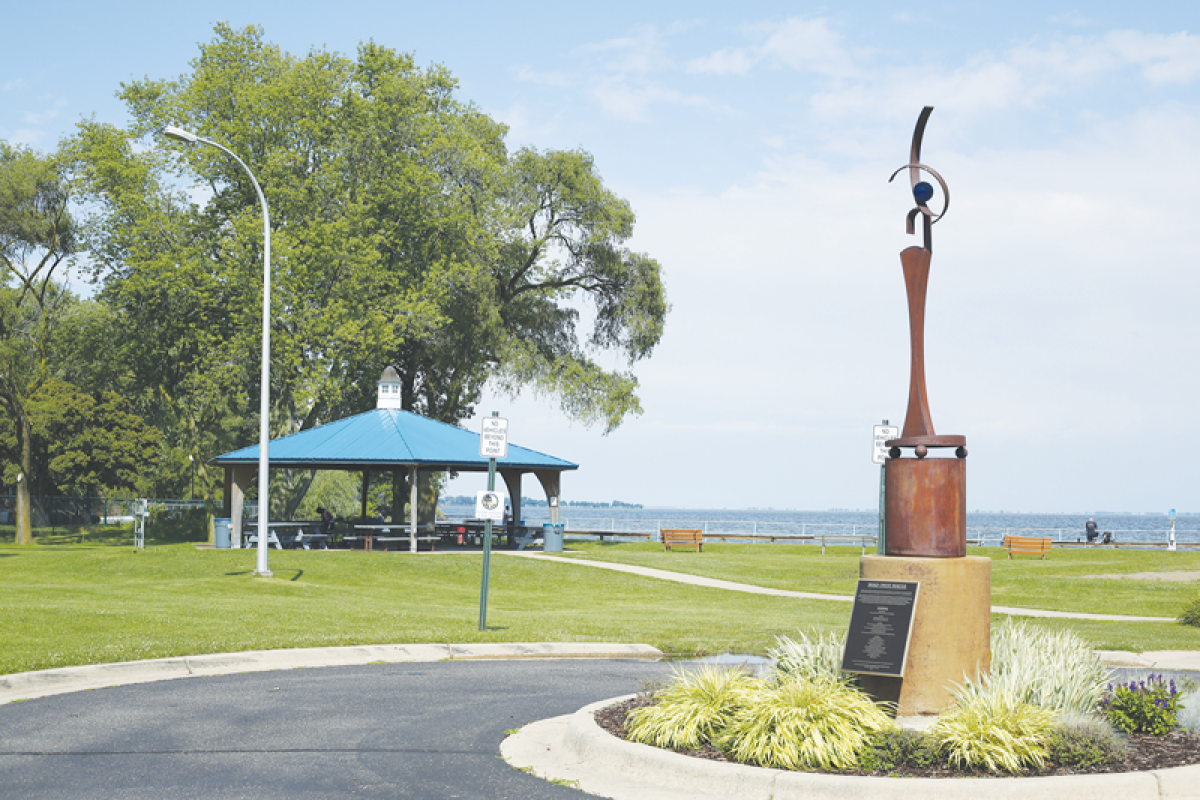  Featuring a sculpture, a nearly 300-foot shoreline and other amenities, the Harrison Township Waterfront Pavilion and Park will see coastal and bathhouse overhauls in time for next summer. 