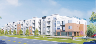  This rendering shows what the Chaldean Community Foundation’s “phase two” apartment proposal might look like. 