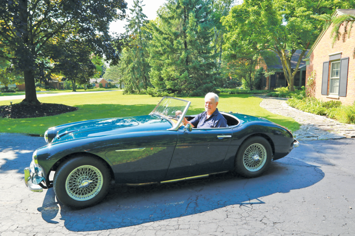  David White, of Bloomfield Township, inherited his 1956 Austin-Healey from his friend Dan Heming.  