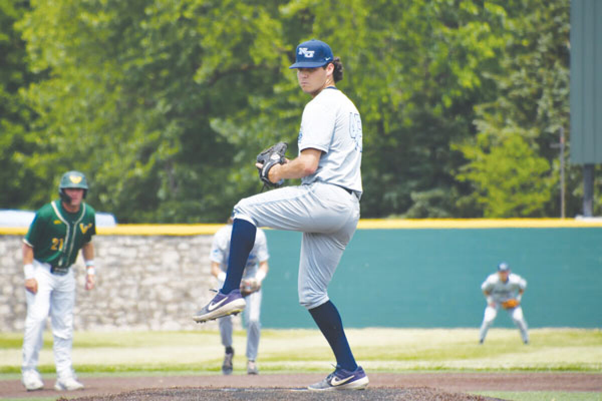  Sterling Heights Stevenson graduate and Northwood University right-hander Jake Jekielek pitches during a Northwood game this year. 