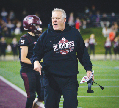  Birmingham Seaholm head coach Jim DeWald fired up during a game against Birmingham Groves. 