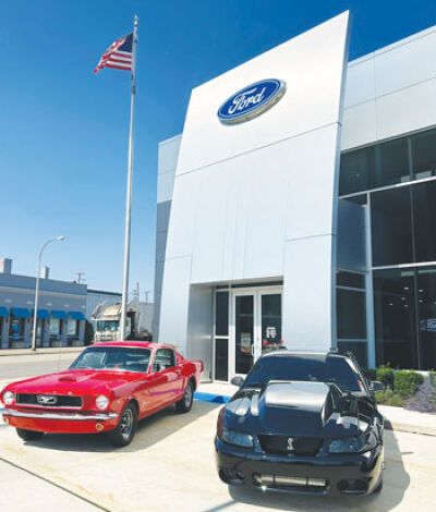  The Ford Mustang is turning 60 this year and is featured on the T-shirts for the Harper Charity Cruise. 