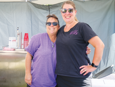  Danielle Wahoski, a house committee member,  and Tina Farr volunteered to work the beer tent during the picnic. They have been friends for 49 years. Their moms met at Bi-County Hospital. Wahoski’s Mom was an Elk and got Farr’s family  involved in the organization. According to Wahoski,  the Elks are about friends who are family. 