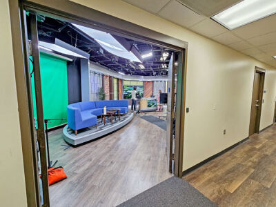  The Novi Community Relations Department, using public, educational and governmental funds, turned a storage space into a modern television and podcast production studio. 