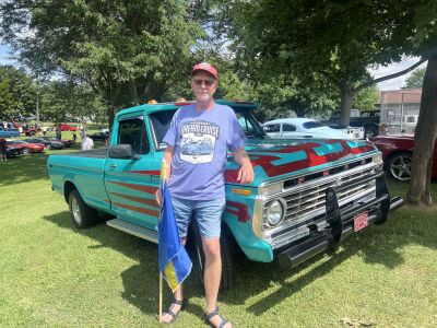  Mark Laskosky stands by his prized vintage Ford truck at the Performance Park Classic Car Show Aug. 17 at Memorial Park in Royal Oak. He also worked at the show, helping people find their parking spots and put their cars on display at Memorial Park.  