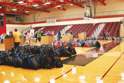  The 4,300 backpacks will be distributed to 13 schools in Macomb, Oakland, Wayne and Washtenaw counties.  