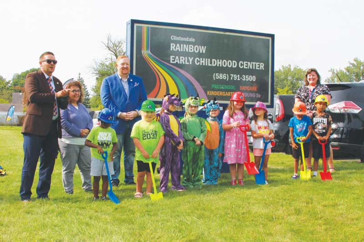  Kids break ground at the newly rechristened Rainbow Early Childhood Center, formally Rainbow Elementary, on Aug. 14. 