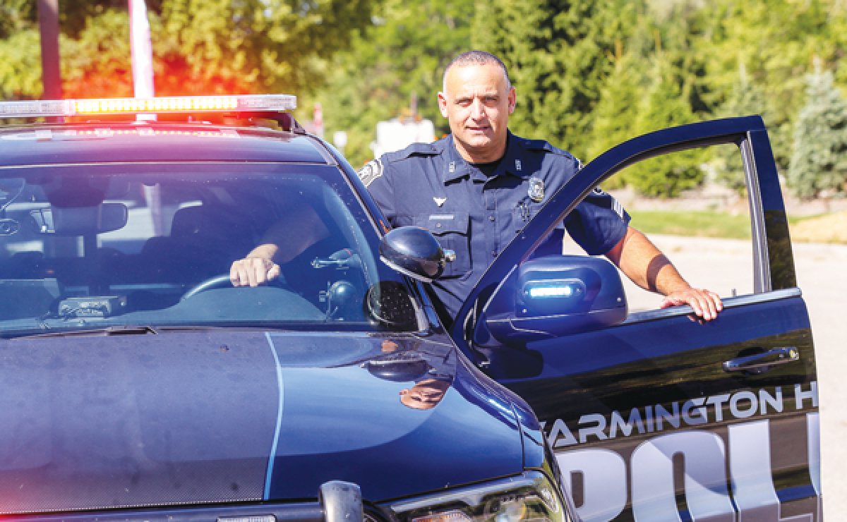  Although a decrease has been reported in drunk driving arrests in the state, according to Farmington Hills Police Department Chief Jeff King, the department is aggressive in its enforcement actions. Pictured is Hadar Saad, who is a sergeant with the Farmington Hills Police Department. Although some police departments have had issues with staffing levels, that is not the case with the Farmington Hills Police Department, according to the department’s chief, Jeff King. 