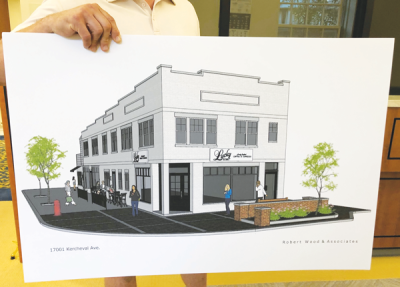  This rendering shows what the new Lucky Detroit Coffee in Grosse Pointe City’s Village district will look like. 