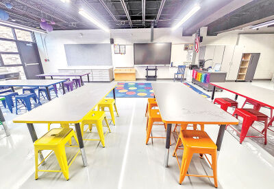  Among the new features at Clawson Elementary School is this art room. 