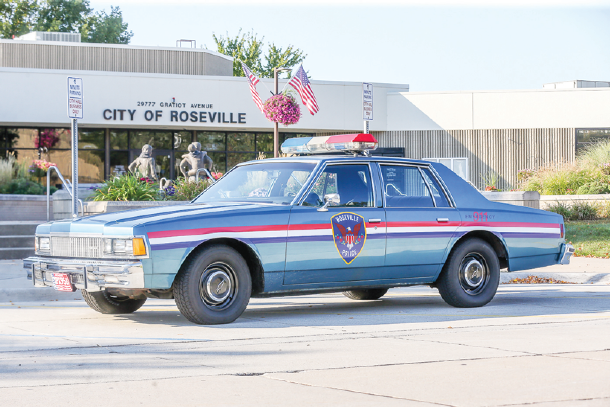  This 1977 Chevrolet Caprice Classic is scheduled to be on display at Jammin’ at the Junction from 8 a.m. to 5 p.m. Sept. 28 on Utica Road, between Gratiot Avenue and 12 Mile Road, in Roseville. The car pays tribute to four Roseville police officers who died in the line of duty. 