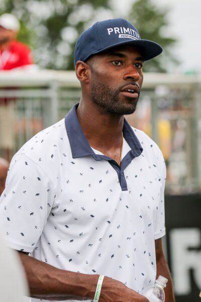  Calvin Johnson takes part in the 2024 Rocket Mortgage Classic Celebrity Scramble at Detroit Golf Club June 25 prior to the PGA Tour’s Rocket Mortgage Classic. He will be reading to kids at the Gardner White in Warren Oct. 9. 