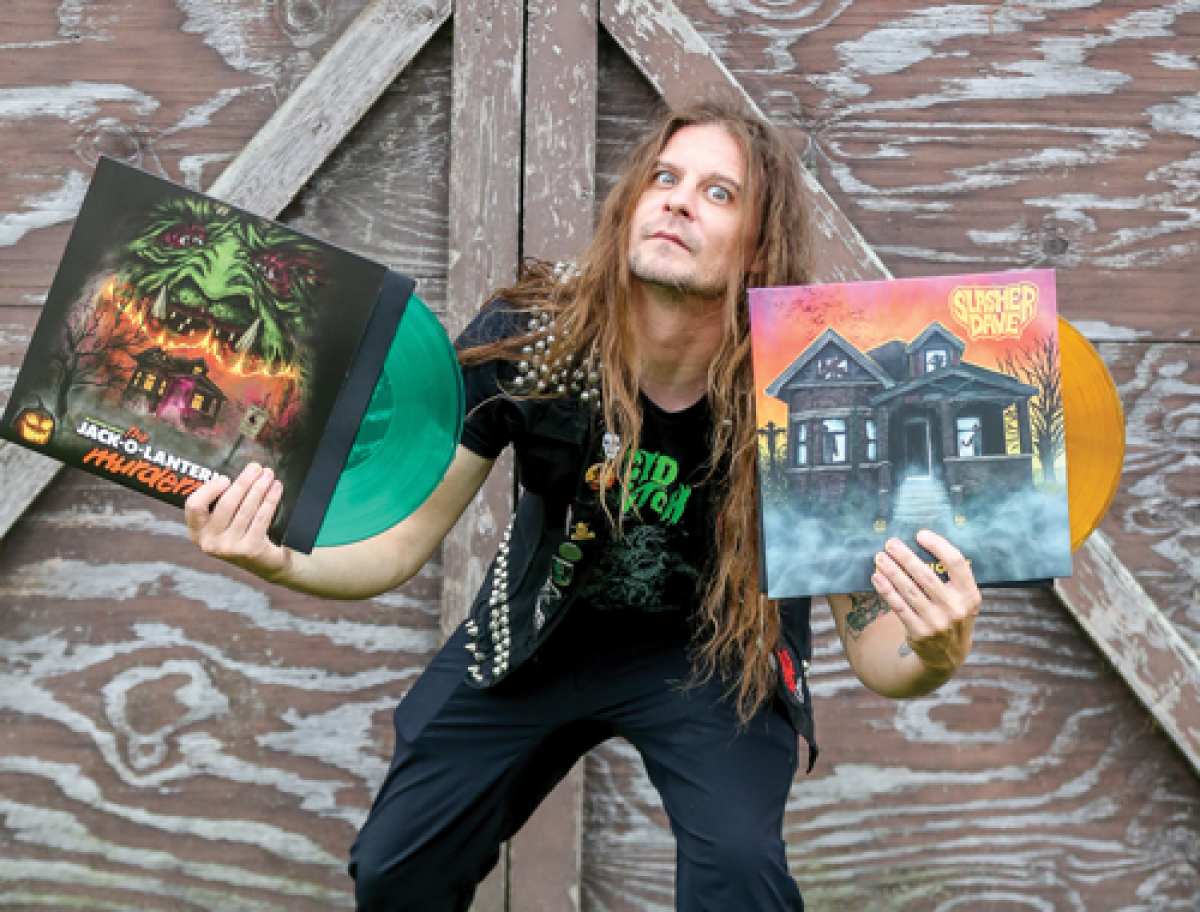  David Monastiere leads the Hazel Park Pedals biking group and creates his own Halloween-themed music as “Slasher Dave,” even illustrating his own vinyl album covers. Now, he is organizing the Haunted Hazel Park Halloween Art Fair, set to take place at Green Acres Park Oct. 12. 