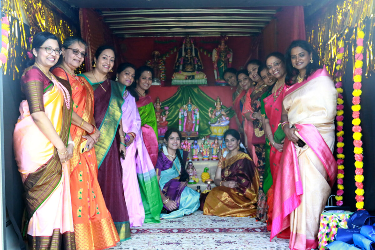  The Golu (doll display) owned by Shuba Ganapathy and Vidya Venkatesh is seen in the back of a U-Haul truck at Fuerst Park in Novi Oct. 6. 