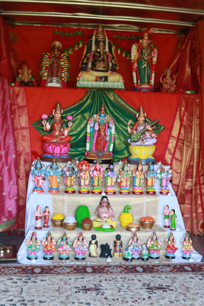  The Golu (doll display) owned by Shuba Ganapathy and Vidya Venkatesh is seen in the back of a U-Haul truck at Fuerst Park in Novi Oct. 6. 