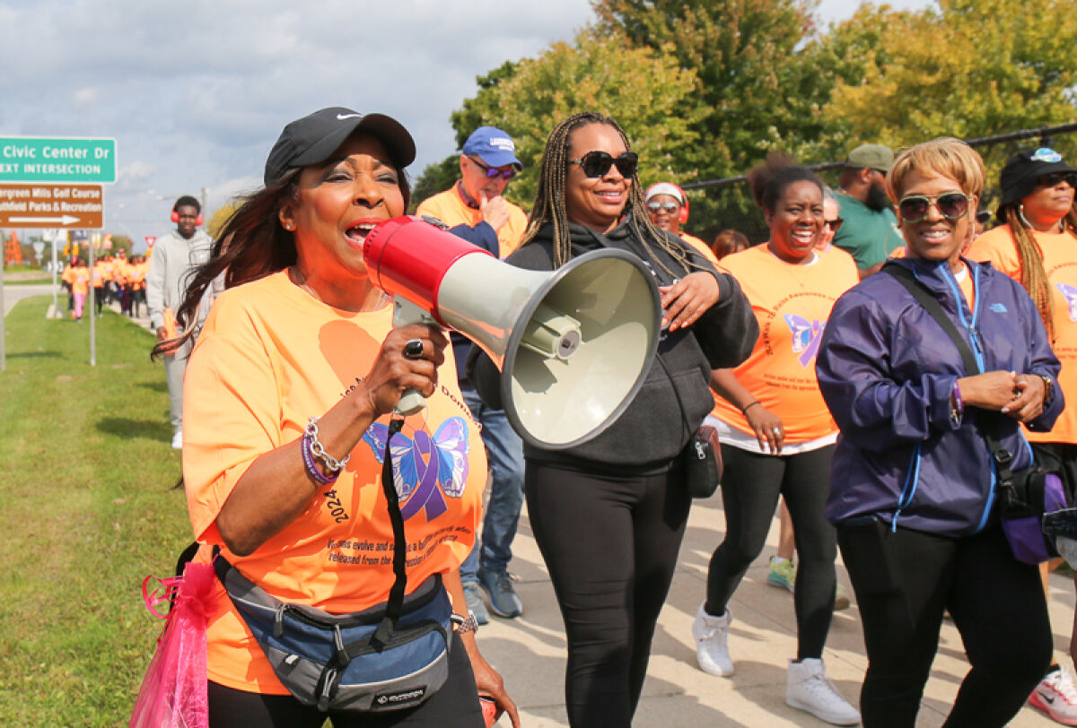  46th District Court Chief Judge Sheila Johnson attends the 2024 Walk to Raise Awareness of Domestic Violence Oct. 6. 