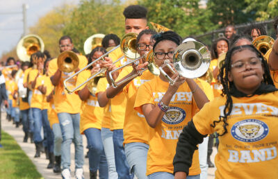  Levey Middle School performed on the 2-mile walk that began and ended on the front lawn of the Southfield Municipal Campus, 26000 Evergreen Road. 