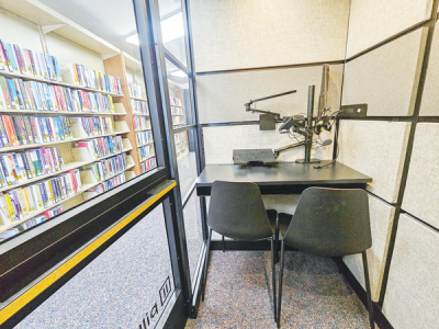  Three office pods were recently installed at the Hazel Park District Library. While the pods were still awaiting new furniture Oct. 8, they were already functional and in use, providing a private space for research, meetings and more.   